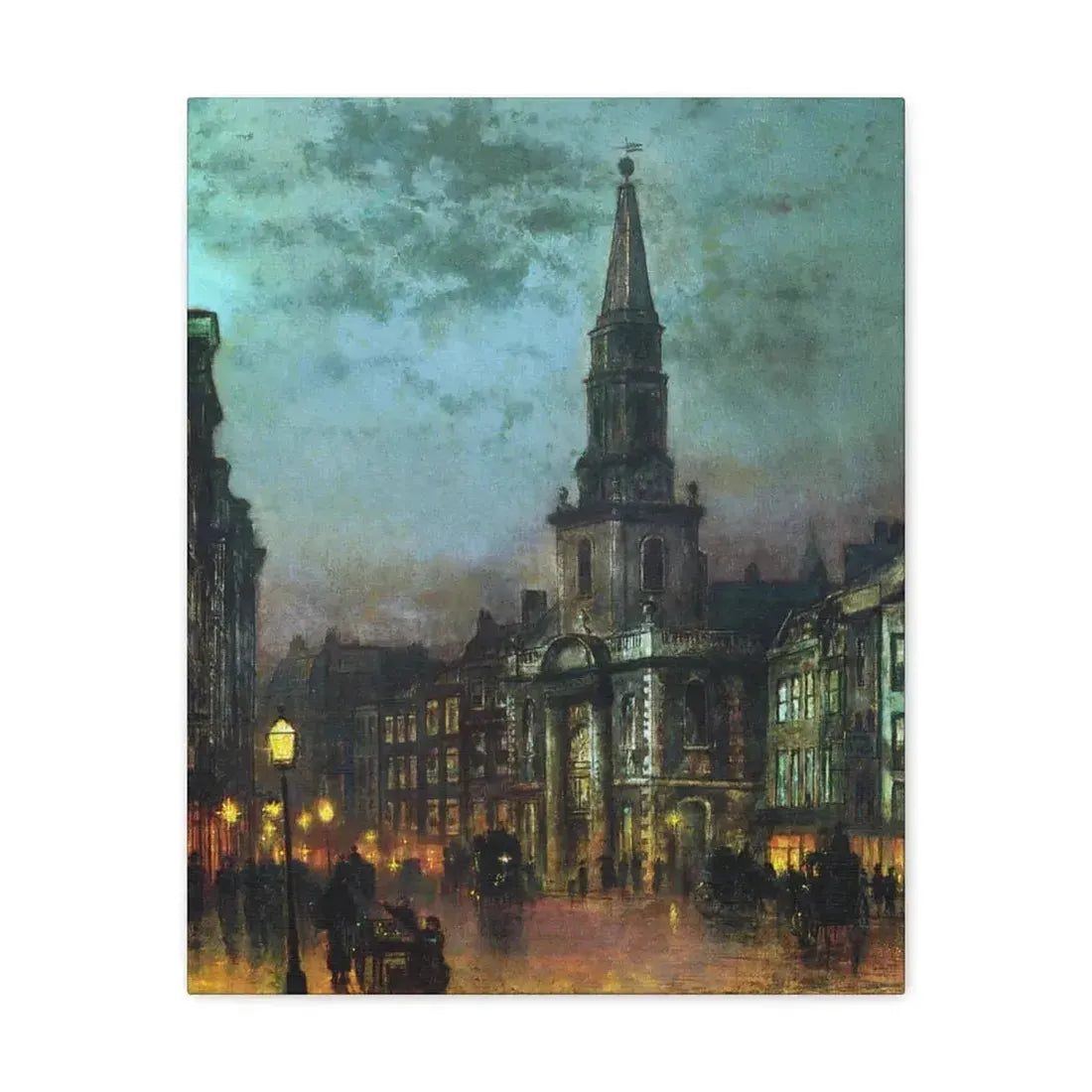 John Atkinson Grimshaw (1836-1893) Blackman Street, London - 1885 - Canvas Wall Art 16″ x 20″ 1.25" - The Sticker Space