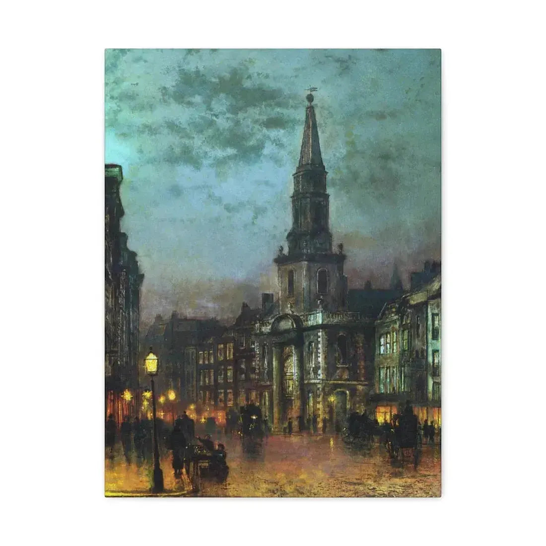 John Atkinson Grimshaw (1836-1893) Blackman Street, London - 1885 - Canvas Wall Art 18″ x 24″ 1.25" - The Sticker Space