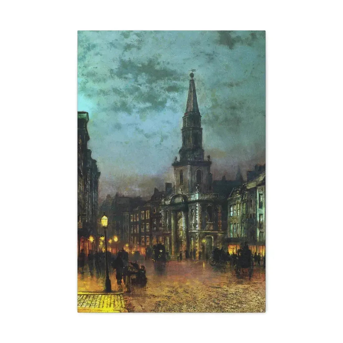 John Atkinson Grimshaw (1836-1893) Blackman Street, London - 1885 - Canvas Wall Art 20″ x 30″ 1.25" - The Sticker Space