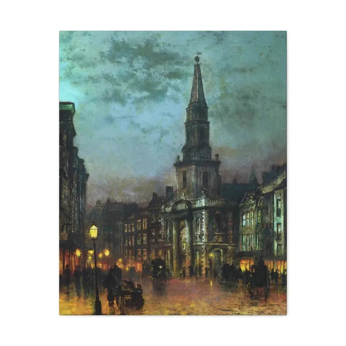 John Atkinson Grimshaw (1836-1893) Blackman Street, London - 1885 - Canvas Wall Art 24″ x 30″ 1.25" - The Sticker Space