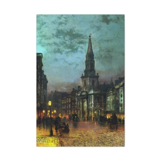 John Atkinson Grimshaw (1836-1893) Blackman Street, London - 1885 - Canvas Wall Art 24″ x 36″ 1.25" - The Sticker Space
