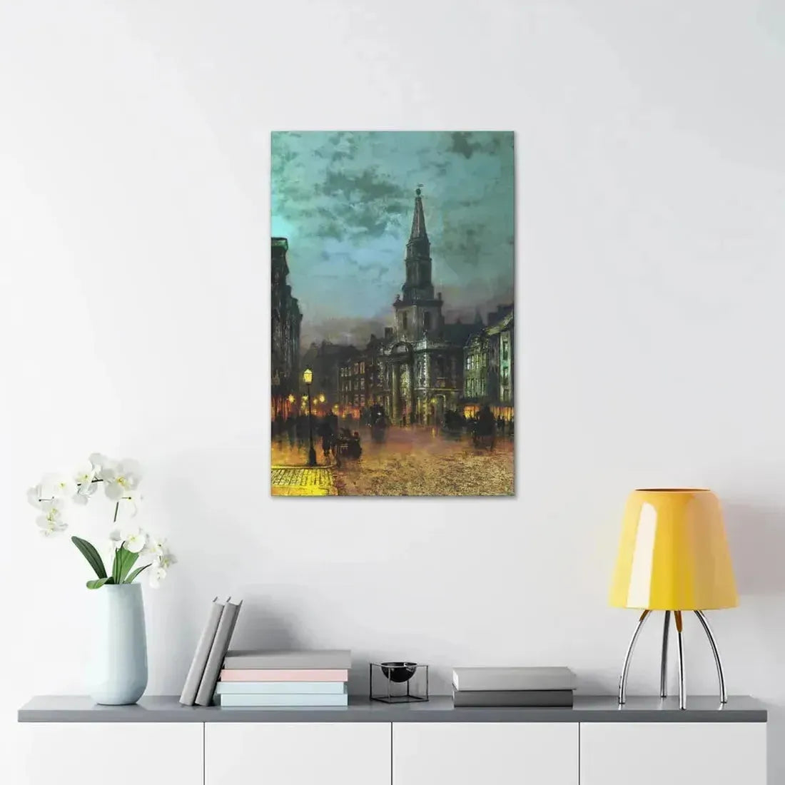 John Atkinson Grimshaw (1836-1893) Blackman Street, London - 1885 - Canvas Wall Art - The Sticker Space