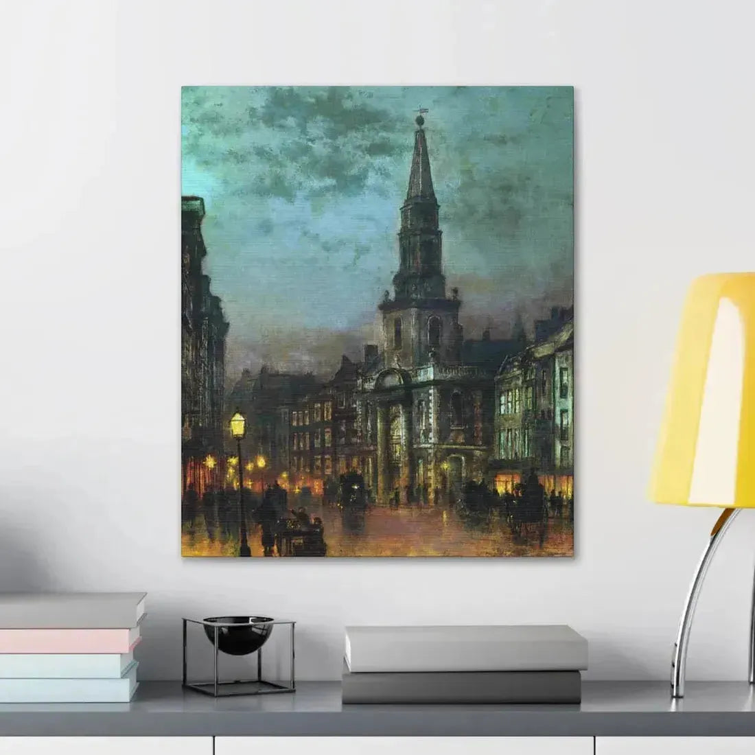 John Atkinson Grimshaw (1836-1893) Blackman Street, London - 1885 - Canvas Wall Art - The Sticker Space