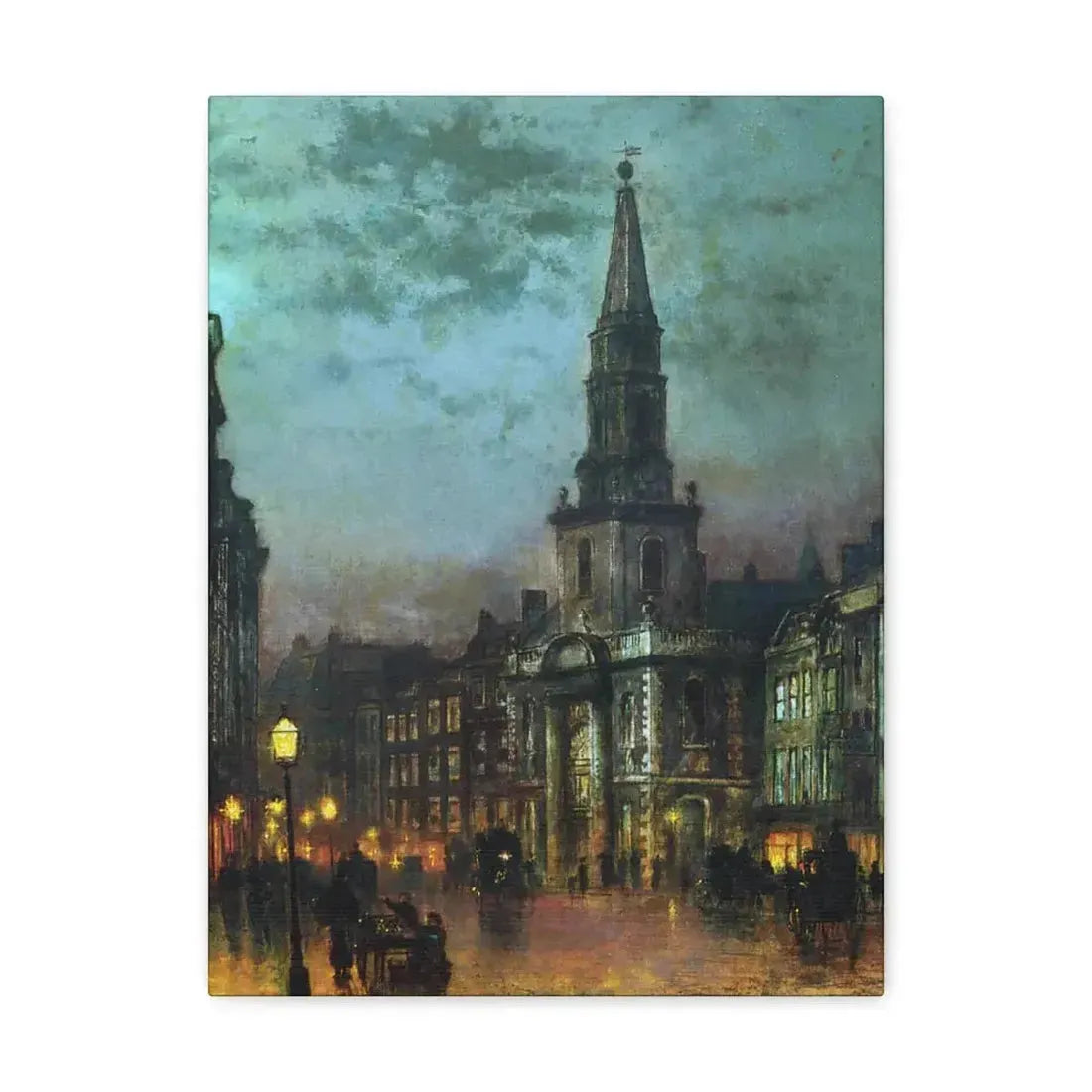 John Atkinson Grimshaw (1836-1893) Blackman Street, London - 1885 - Canvas Wall Art - The Sticker Space