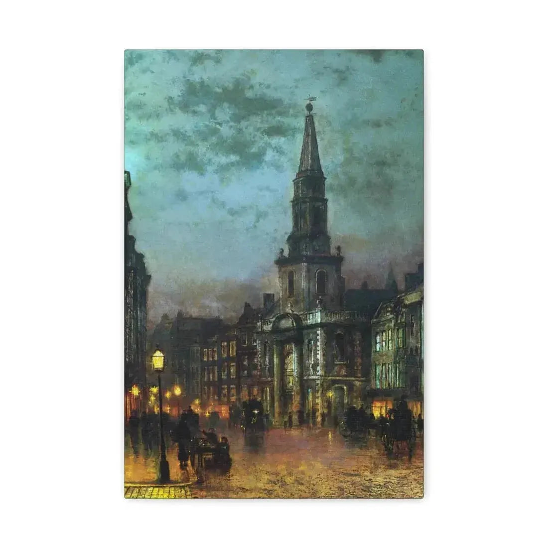 John Atkinson Grimshaw (1836-1893) Blackman Street, London - 1885 - Canvas Wall Art - The Sticker Space