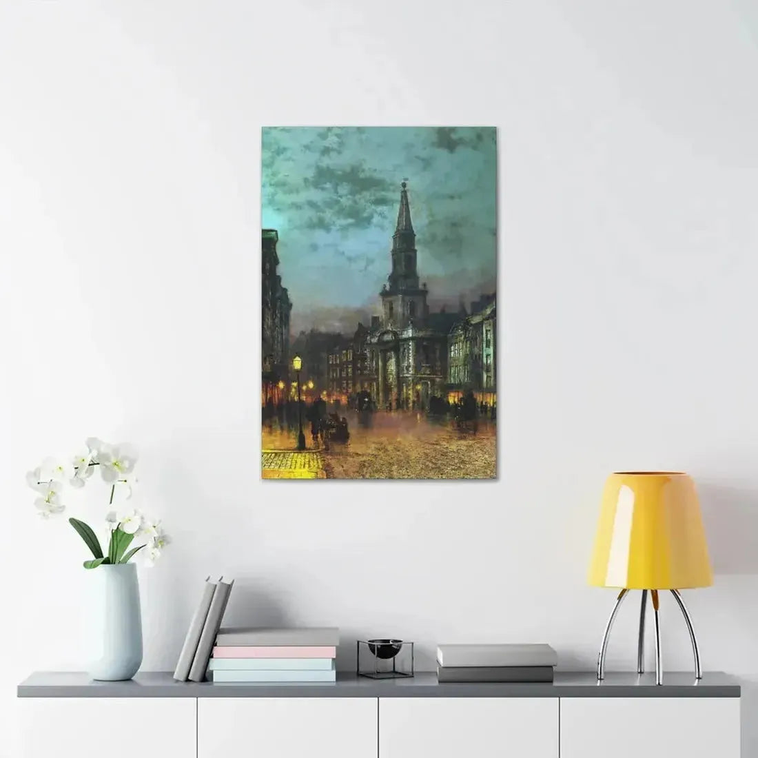 John Atkinson Grimshaw (1836-1893) Blackman Street, London - 1885 - Canvas Wall Art - The Sticker Space