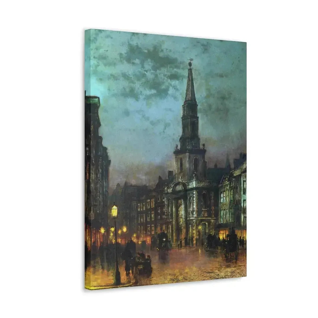 John Atkinson Grimshaw (1836-1893) Blackman Street, London - 1885 - Canvas Wall Art - The Sticker Space