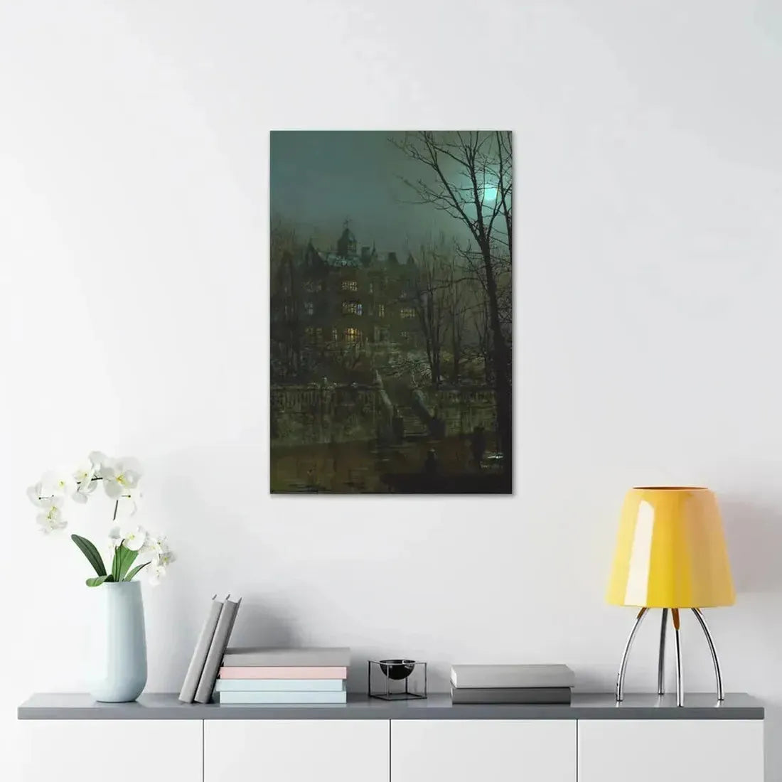 John Atkinson Grimshaw (1836-1893) Knostrop Old Hall, Leeds - 1883 - Canvas Wall Art - The Sticker Space