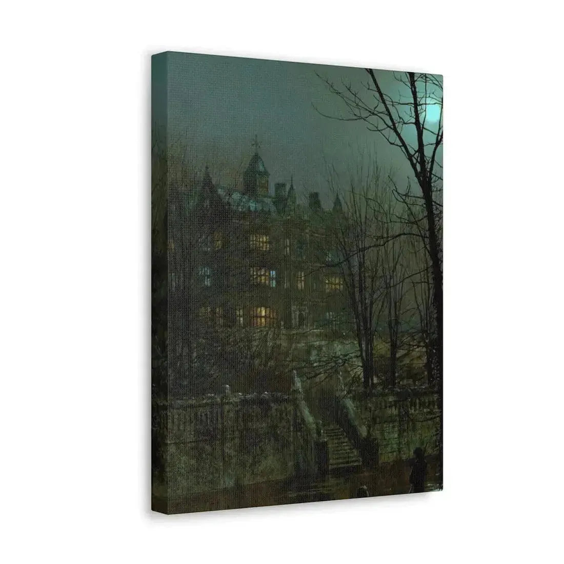 John Atkinson Grimshaw (1836-1893) Knostrop Old Hall, Leeds - 1883 - Canvas Wall Art - The Sticker Space