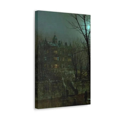 John Atkinson Grimshaw (1836-1893) Knostrop Old Hall, Leeds - 1883 - Canvas Wall Art - The Sticker Space