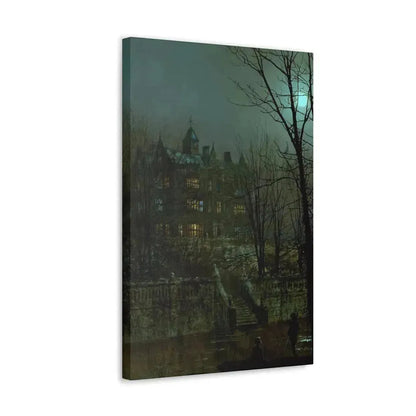 John Atkinson Grimshaw (1836-1893) Knostrop Old Hall, Leeds - 1883 - Canvas Wall Art - The Sticker Space