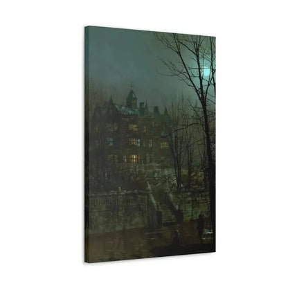 John Atkinson Grimshaw (1836-1893) Knostrop Old Hall, Leeds - 1883 - Canvas Wall Art - The Sticker Space