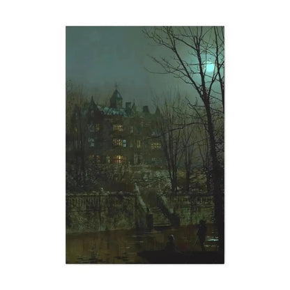 John Atkinson Grimshaw (1836-1893) Knostrop Old Hall, Leeds - 1883 - Canvas Wall Art - The Sticker Space