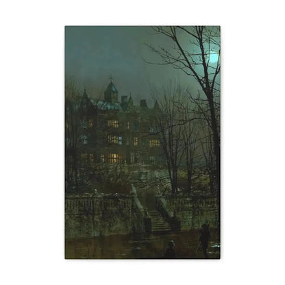 John Atkinson Grimshaw (1836-1893) Knostrop Old Hall, Leeds - 1883 - Canvas Wall Art - The Sticker Space