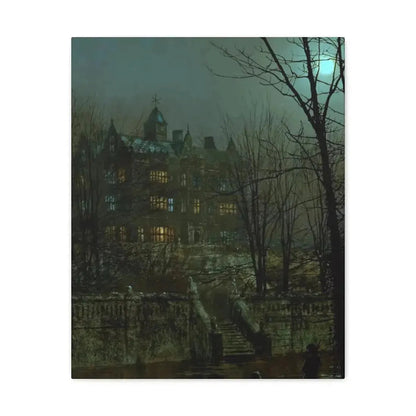 John Atkinson Grimshaw (1836-1893) Knostrop Old Hall, Leeds - 1883 - Canvas Wall Art - The Sticker Space