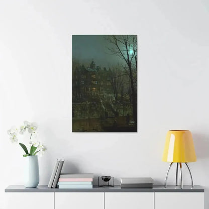 John Atkinson Grimshaw (1836-1893) Knostrop Old Hall, Leeds - 1883 - Canvas Wall Art - The Sticker Space