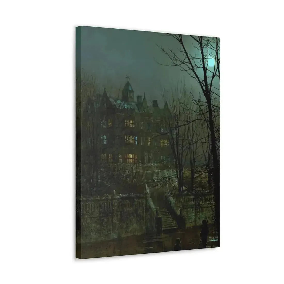 John Atkinson Grimshaw (1836-1893) Knostrop Old Hall, Leeds - 1883 - Canvas Wall Art - The Sticker Space