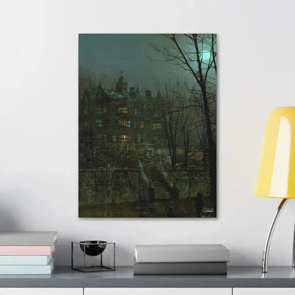 John Atkinson Grimshaw (1836-1893) Knostrop Old Hall, Leeds - 1883 - Canvas Wall Art - The Sticker Space