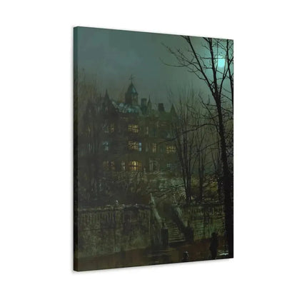 John Atkinson Grimshaw (1836-1893) Knostrop Old Hall, Leeds - 1883 - Canvas Wall Art - The Sticker Space