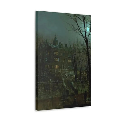 John Atkinson Grimshaw (1836-1893) Knostrop Old Hall, Leeds - 1883 - Canvas Wall Art - The Sticker Space