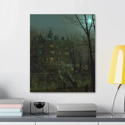 John Atkinson Grimshaw (1836-1893) Knostrop Old Hall, Leeds - 1883 - Canvas Wall Art - The Sticker Space