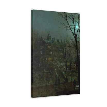 John Atkinson Grimshaw (1836-1893) Knostrop Old Hall, Leeds - 1883 - Canvas Wall Art - The Sticker Space