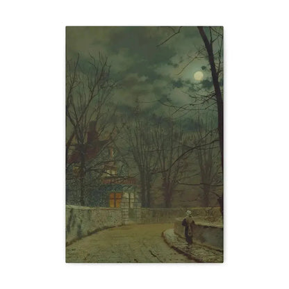 John Atkinson Grimshaw (1836-1893) Lea Hurst, Kent - Canvas Wall Art 12" x 18" 1.25" - The Sticker Space