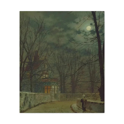 John Atkinson Grimshaw (1836-1893) Lea Hurst, Kent - Canvas Wall Art 20″ x 24″ 1.25" - The Sticker Space