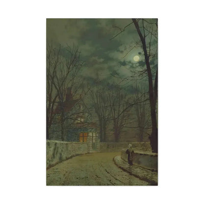 John Atkinson Grimshaw (1836-1893) Lea Hurst, Kent - Canvas Wall Art 24″ x 36″ 1.25" - The Sticker Space