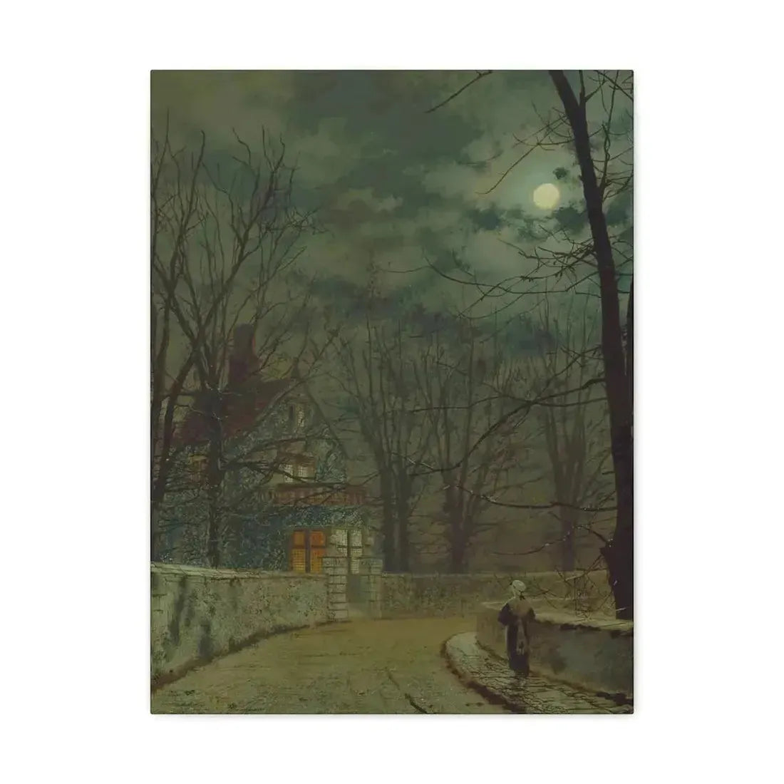 John Atkinson Grimshaw (1836-1893) Lea Hurst, Kent - Canvas Wall Art - The Sticker Space