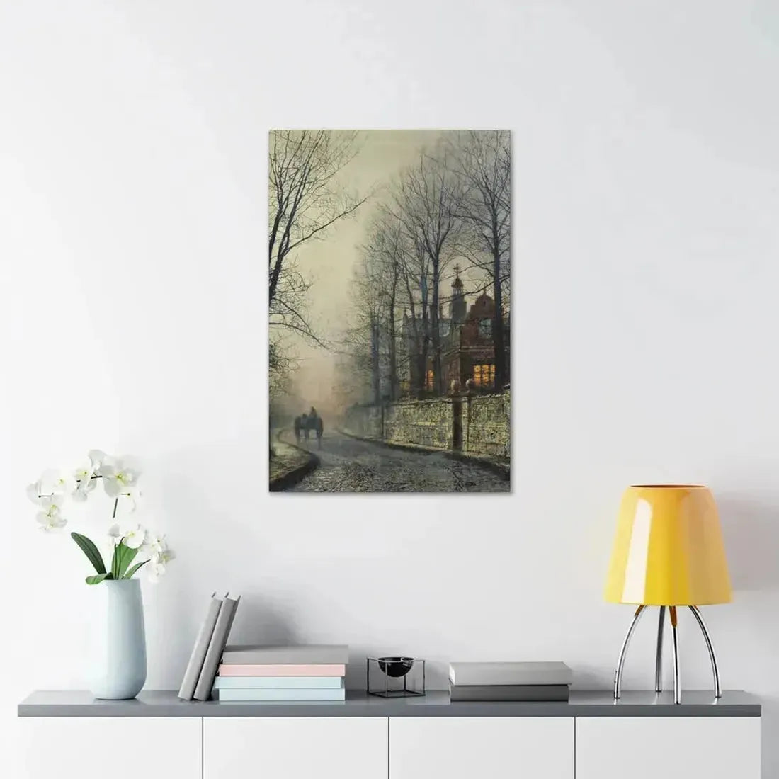 John Atkinson Grimshaw (1836-1893) November Moonlight - Canvas Wall Art - The Sticker Space