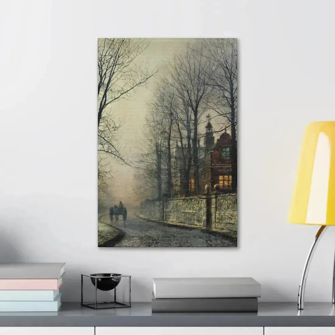 John Atkinson Grimshaw (1836-1893) November Moonlight - Canvas Wall Art - The Sticker Space