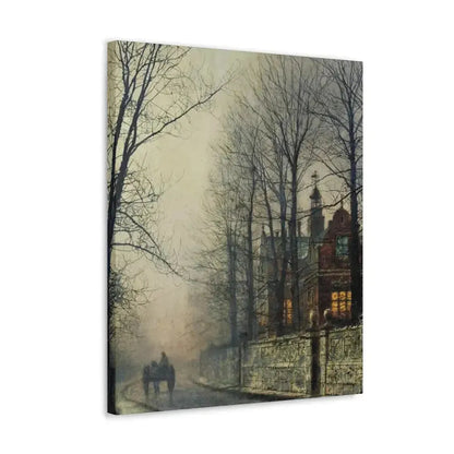 John Atkinson Grimshaw (1836-1893) November Moonlight - Canvas Wall Art - The Sticker Space