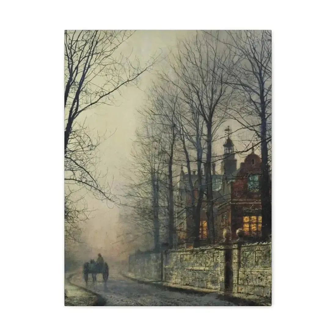 John Atkinson Grimshaw (1836-1893) November Moonlight - Canvas Wall Art - The Sticker Space