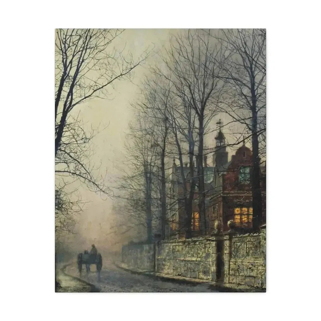 John Atkinson Grimshaw (1836-1893) November Moonlight - Canvas Wall Art - The Sticker Space