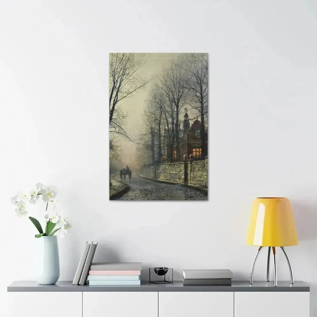 John Atkinson Grimshaw (1836-1893) November Moonlight - Canvas Wall Art - The Sticker Space