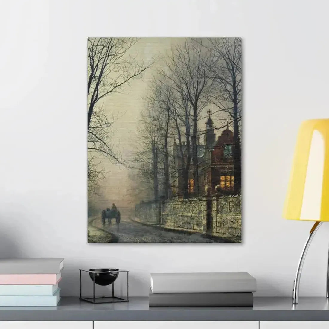 John Atkinson Grimshaw (1836-1893) November Moonlight - Canvas Wall Art - The Sticker Space