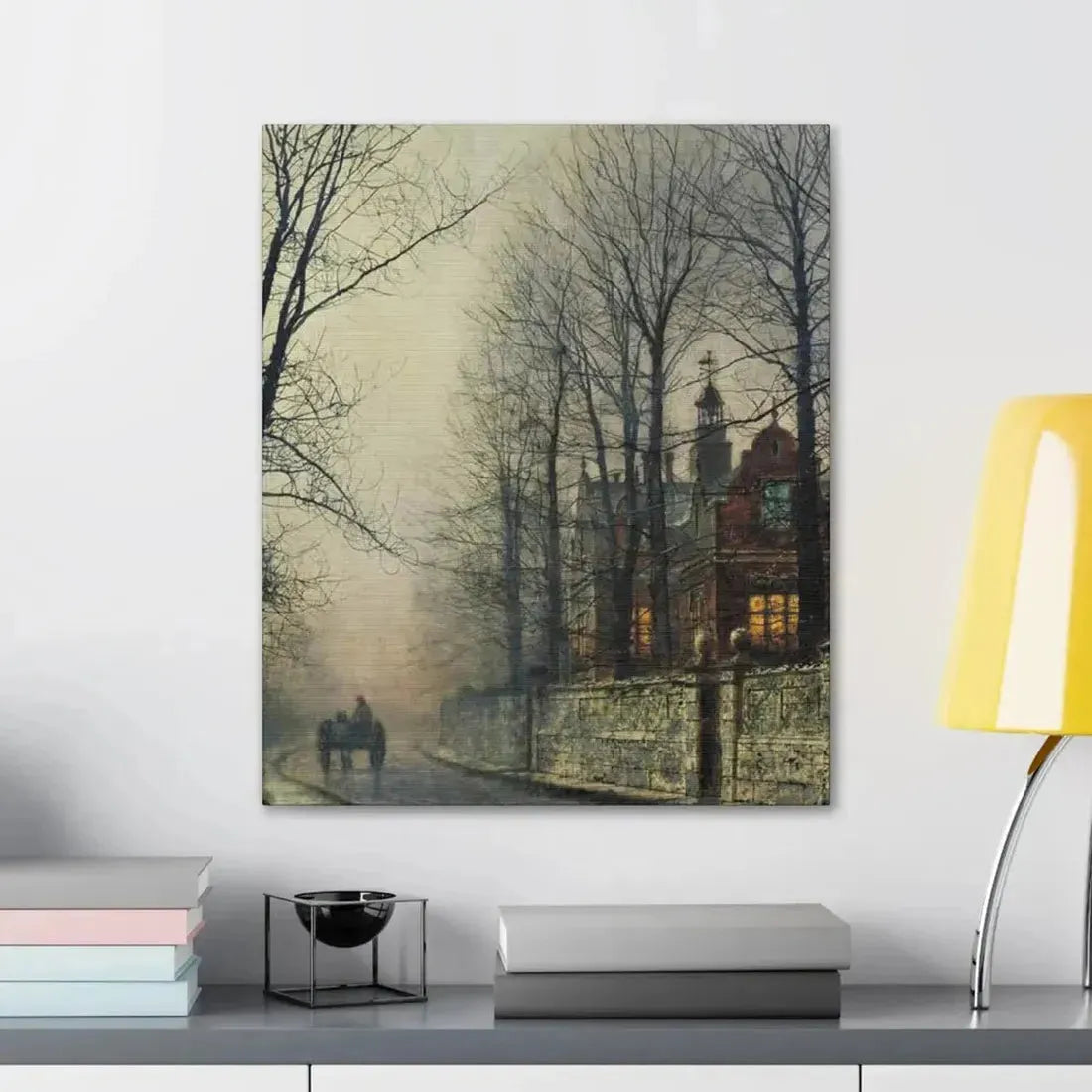 John Atkinson Grimshaw (1836-1893) November Moonlight - Canvas Wall Art - The Sticker Space