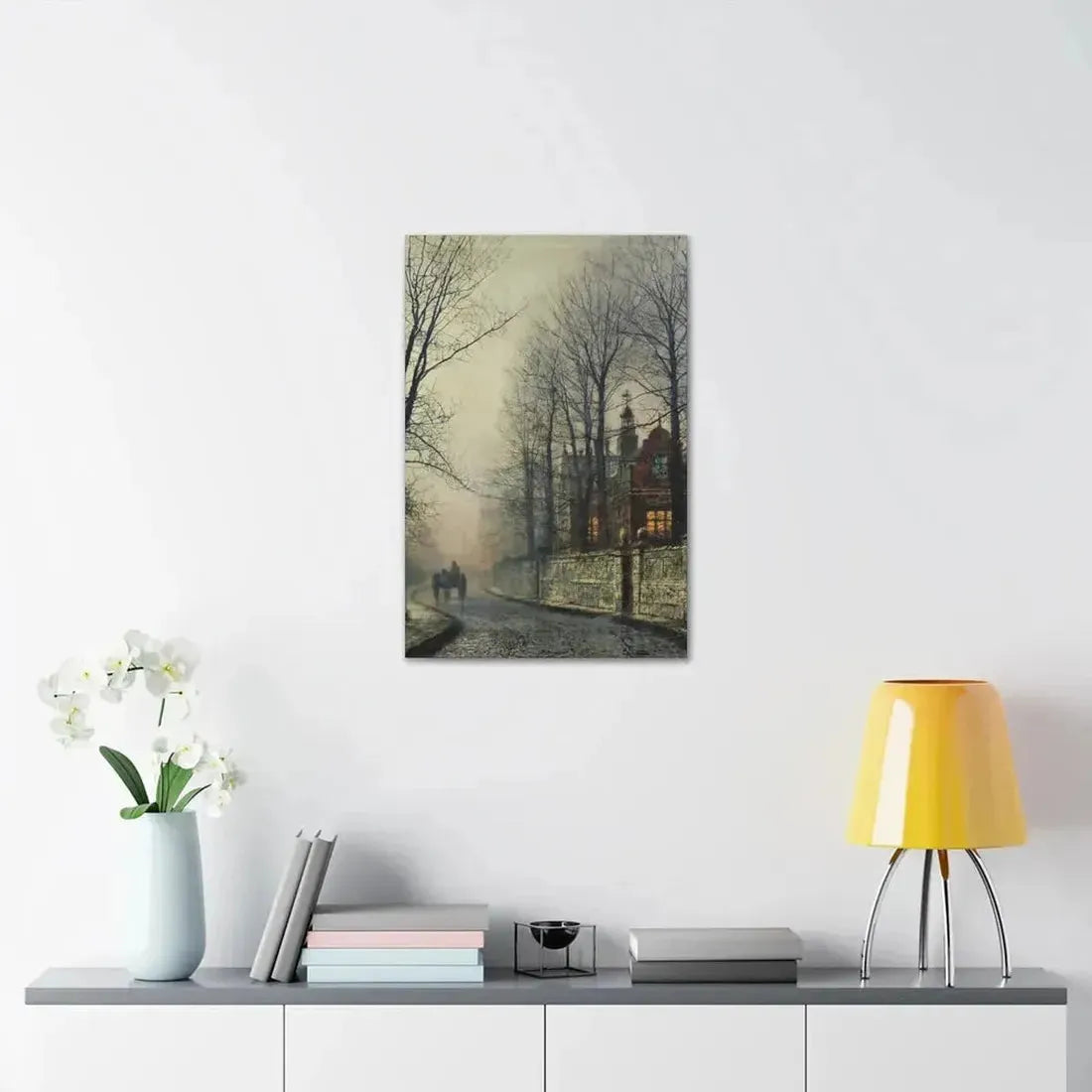John Atkinson Grimshaw (1836-1893) November Moonlight - Canvas Wall Art - The Sticker Space