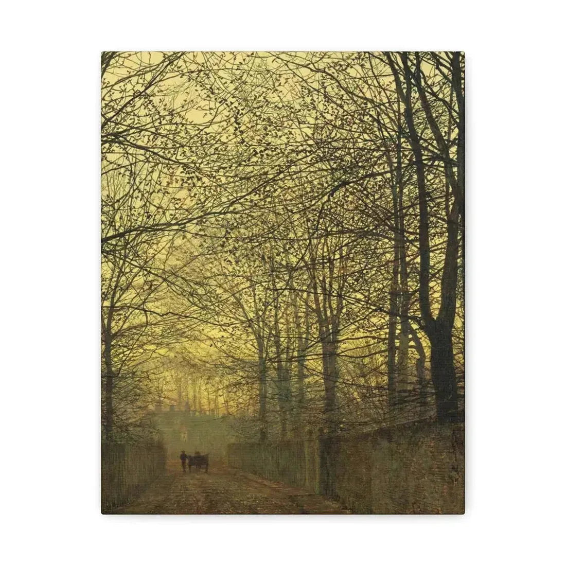 John Atkinson Grimshaw (1836-1893) October Gold 1889 - Canvas Wall Art 11″ x 14″ 1.25" - The Sticker Space
