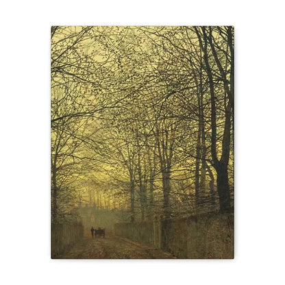 John Atkinson Grimshaw (1836-1893) October Gold 1889 - Canvas Wall Art 11″ x 14″ 1.25" - The Sticker Space