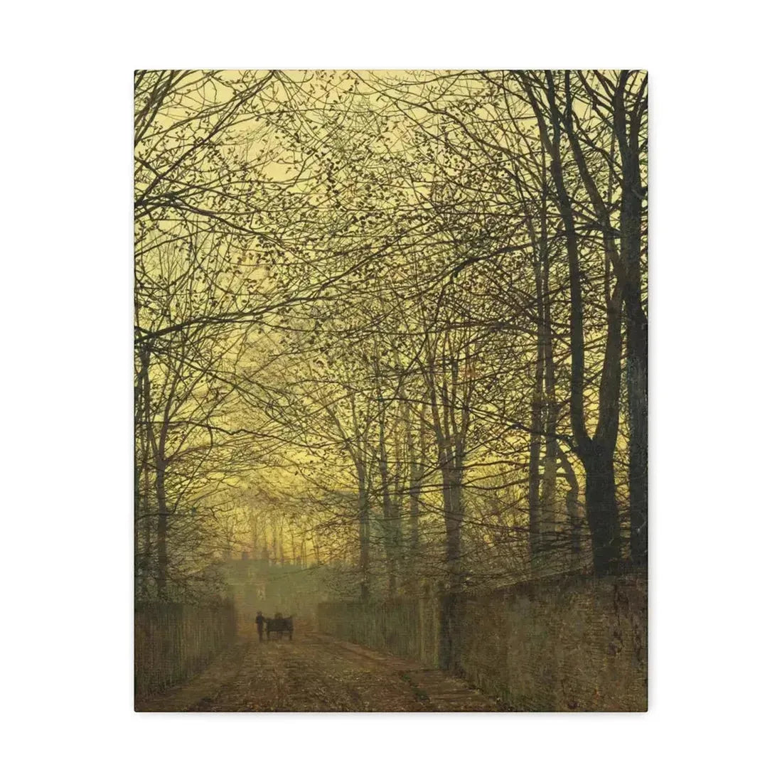 John Atkinson Grimshaw (1836-1893) October Gold 1889 - Canvas Wall Art 16″ x 20″ 1.25" - The Sticker Space