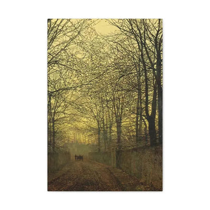 John Atkinson Grimshaw (1836-1893) October Gold 1889 - Canvas Wall Art 16″ x 24″ 1.25" - The Sticker Space