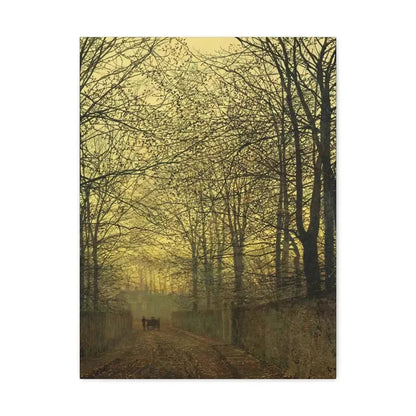 John Atkinson Grimshaw (1836-1893) October Gold 1889 - Canvas Wall Art 18″ x 24″ 1.25" - The Sticker Space