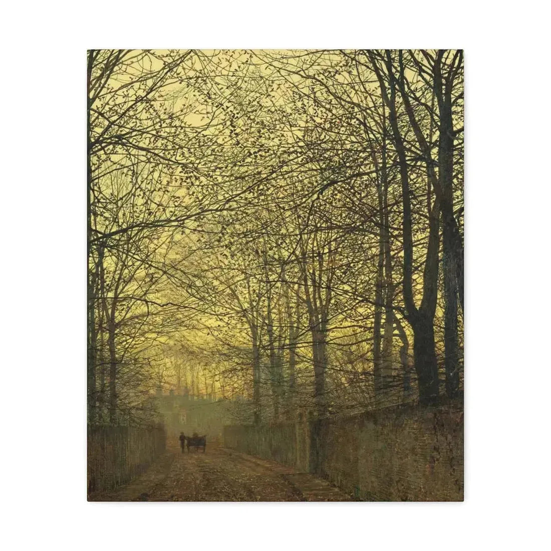 John Atkinson Grimshaw (1836-1893) October Gold 1889 - Canvas Wall Art 20″ x 24″ 1.25" - The Sticker Space