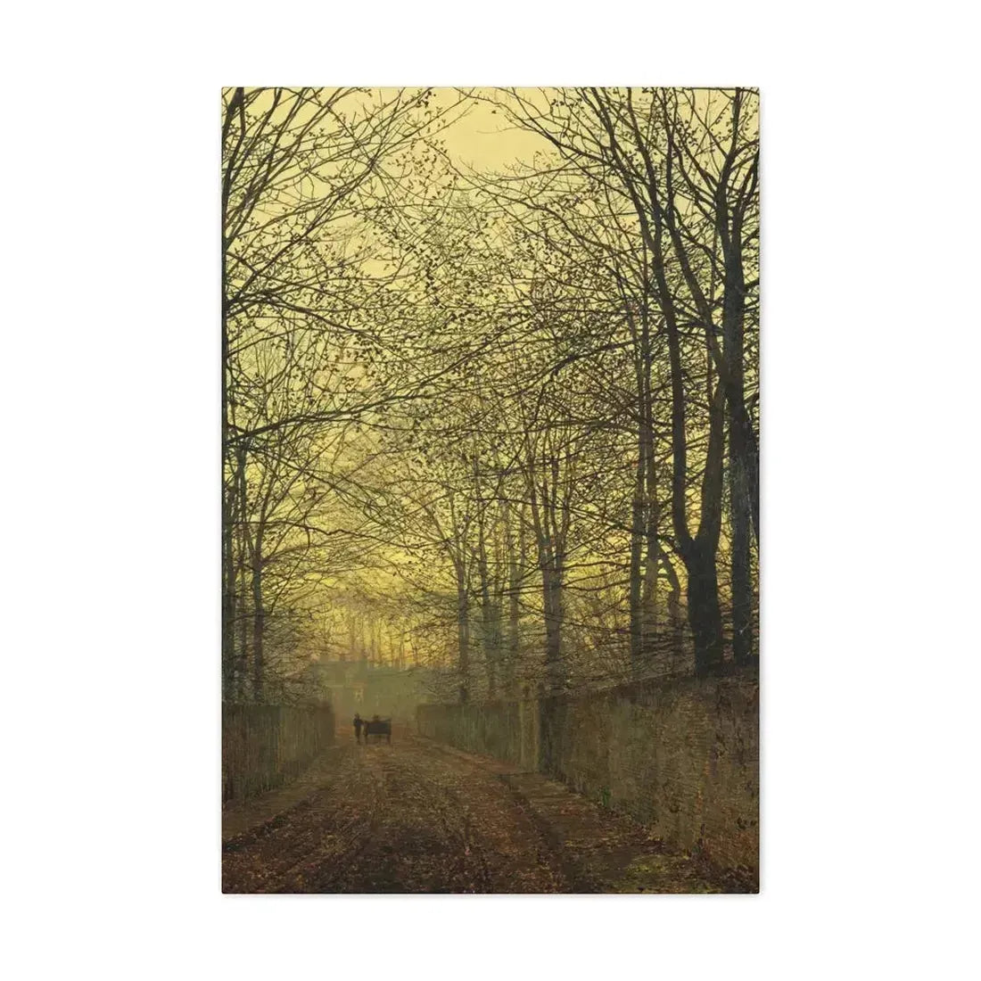 John Atkinson Grimshaw (1836-1893) October Gold 1889 - Canvas Wall Art 20″ x 30″ 1.25" - The Sticker Space
