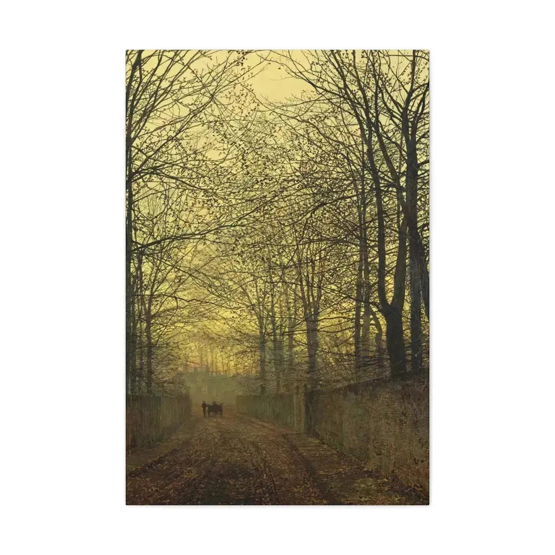 John Atkinson Grimshaw (1836-1893) October Gold 1889 - Canvas Wall Art 24″ x 36″ 1.25" - The Sticker Space
