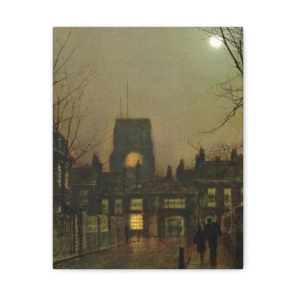 John Atkinson Grimshaw (1836-1893) Old Chelsea - 1 - Canvas Wall Art 11″ x 14″ 1.25" - The Sticker Space