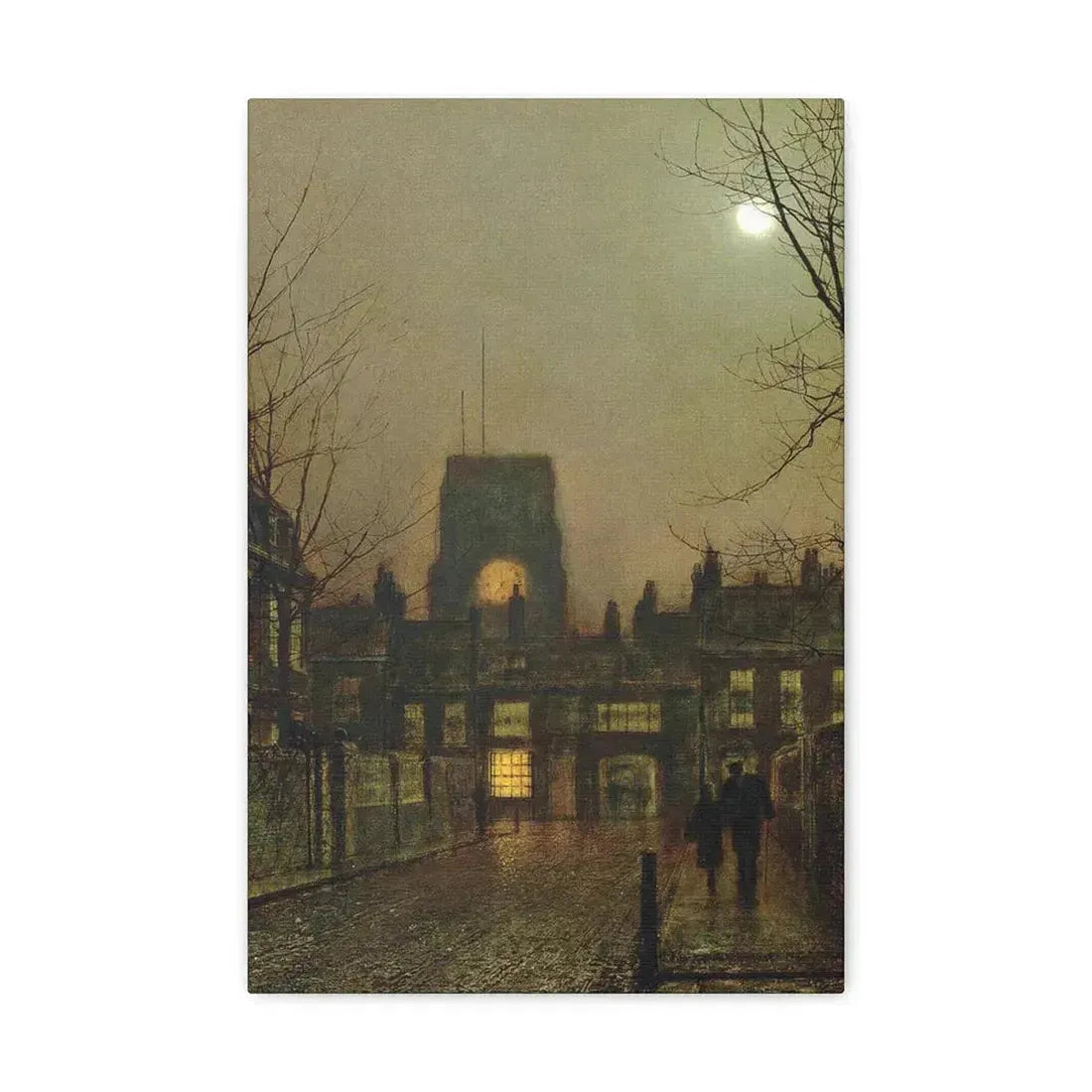 John Atkinson Grimshaw (1836-1893) Old Chelsea - 1 - Canvas Wall Art 12" x 18" 1.25" - The Sticker Space