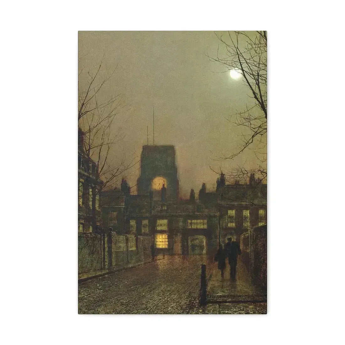John Atkinson Grimshaw (1836-1893) Old Chelsea - 1 - Canvas Wall Art 16″ x 24″ 1.25" - The Sticker Space